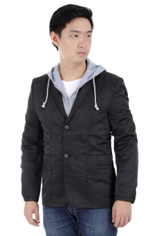 Elfs Shop Blazer fashion Hoodie Abu Muda 6718 - Hitam  