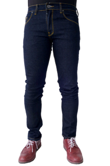 Elfs Shop Celana Panjang Jeans Garment Pocket 004 - Biru Dongker  