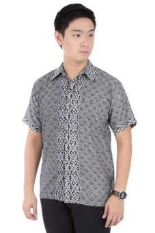 Elfs Shop - Kemeja Batik Katun 6O1-Hitam  