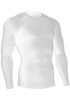 EMFRAA Mens Skin Compression Tight Long Sleeve Shirts (White) (EXPORT)  
