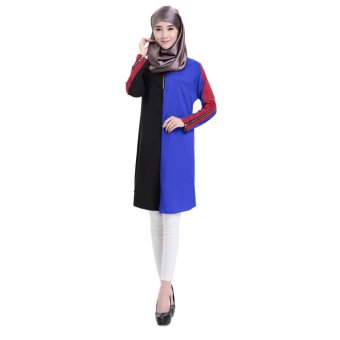EOZY Fashion Ladies Women Muslim Wear Muslem Dresses Skirts Islam Style Female Muslim COTTON & LINEN Midi Dresses (Blue)  