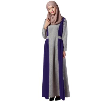 EOZY Trendy Women Lady Girl's Muslim Wear Muslim Robes Islam Style Female One-piece Dresses Size M/L (Blue)  