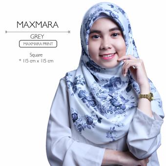 Erloz Hijab Segiempat Royal Maxmara - Grey  