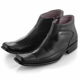 Everflow Sepatu Pantofel Boots Formal Pria - Leather - Black  