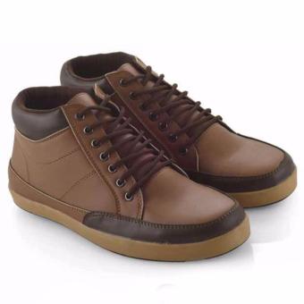 Everflow Sepatu Sneaker High Cut Pria RE 9011 - Synthetic - Brown  