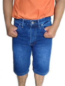 Evergreen Celana Pendek Jeans Pria Hurider 7868 (Biru Tengah)  
