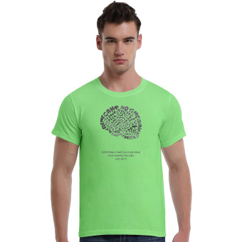 Everything Starts In Your Head Stop Making Excuses Just Do It Cotton Soft Men Short T-Shirt (Green)   