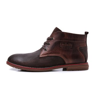Fashion Men Ankle Boots Coffee  