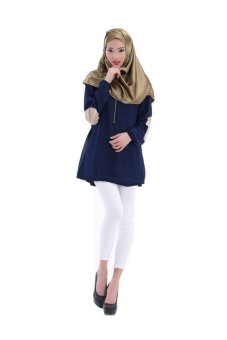 Fashion Muslim Women long sleeve T-shirt (Navy Blue) - Intl  
