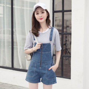 Fashion Rompers Strap Jeans Slim Jumpsuits - intl  