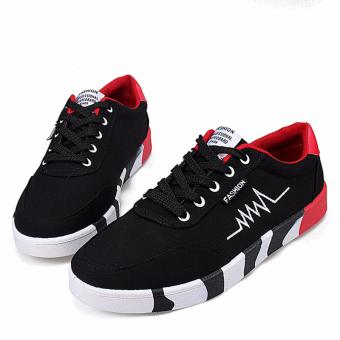 Fashion sneakers, street leisure series of shoes, men's fashion, fashion shoes, color and diverse(black red) - intl  
