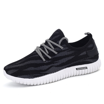 Fashion sneakers, street sports tide shoes, summer mesh sports shoes ( Black) - intl  