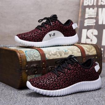 Fashion sneakers, yeezy, Street Casual Tide Shoes, Men's Fashion. (Red) - intl  