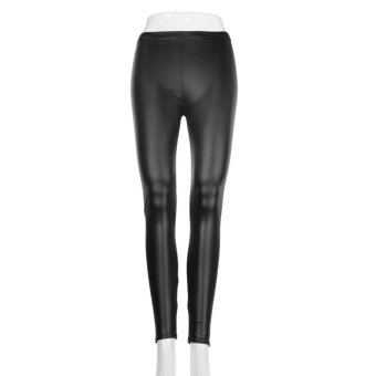 Fashion Style Tights Women Sexy Wet Look Shiny Faux Leather Leggings Pants  