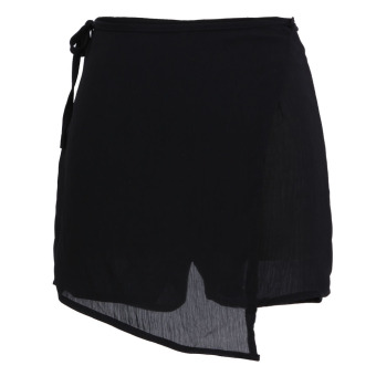 Fashion Women irregular bandage short skirts pants Chiffon Black L - intl  