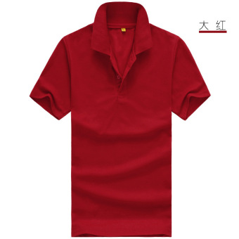 Fashion Women Polo Shirt Slim Summer Casual Polo Shirt Solid Cotton Fit Camisa Breathable Polo Shirt Sport Pure Color Splice Tops&Tees RED - Intl  