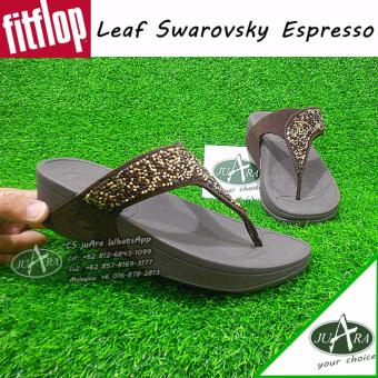 Fitflop leaf espresso, sandal wanita fitflop  