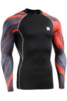 FIXGEAR Mens Under Compression Wear Skin Tight Sports Top Shirts (Multicolor) (EXPORT)  