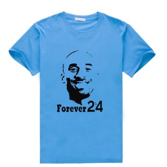 Forever No.Twenty-four Cotton Soft Men Short Sleeve T-Shirt (Blue)   
