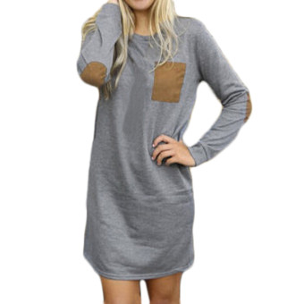 Freebang ZANZEA Women Long Sleeve Pullover Jumper Casual Long Dress - Intl  