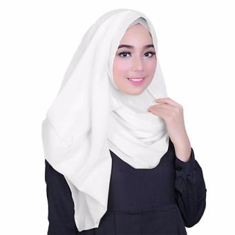 Fusia Hijab Kerudung Semi Instan -Broken White  