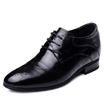 G916880 2.36 Inches Taller - Height Increasing Elevator Shoes (Black Business Dress Shoes) (Intl)  