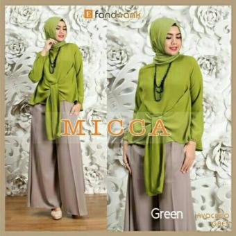Gamis / Baju Wanita Muslim Micca Syari 3in1 (Green)  