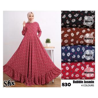 Gamis Syari Bubble Jasmin (Brown)  