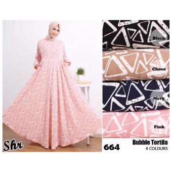 Gamis Syari Bubble Tortilla (Choco)  