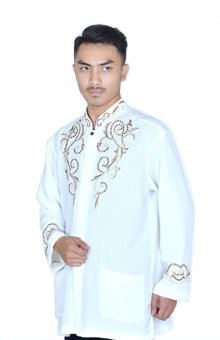 Garsel Baju Koko 127 Bahan Kelly Fft 001 Putih  