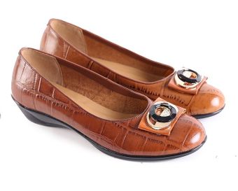 Garsel L618 Sepatu Formal/ Kerja Heels Wanita - Kulit Premium - Keren (Coklat)  