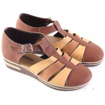 Garsel Sandals Wanita Bahan Synth Sol TPR Hak. 4cm - L 502  