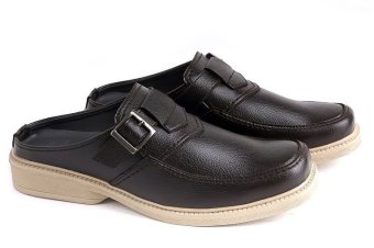 Garucci GAW 0345 Sepatu/Sandal Formal/Casual Slop Pria - Leather - Elegan (Hitam)  