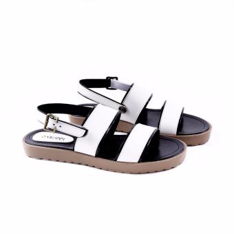 Garucci sandal Flip Flop Wanita 321-white combi  