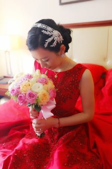 Gaun Pengantin Merah Wedding Gown Wedding Dress 2016 07040  