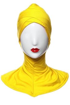 GETEK Cotton Muslim Inner Hijab Islamic Full Cover Hat Underscarf One Size (Yellow)  