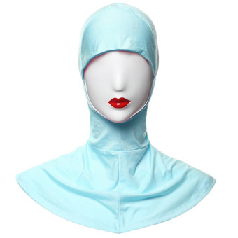 GETEK Islamic Muslim Full Cover Inner Hijab Caps Split Long Underscarf Hats (Light Blue) - intl  