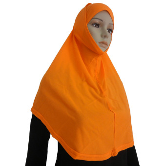 GETEK Islamic Muslim Hijab Scarf 2PCS Set (Orange) - intl  