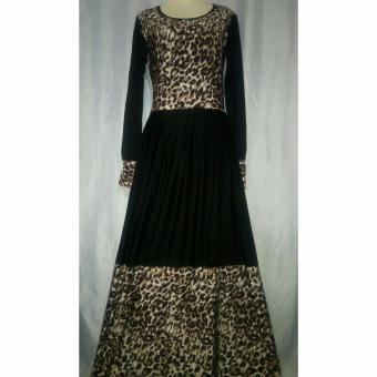 Ghaida' Collection Babydoll Dress Leopard Black  