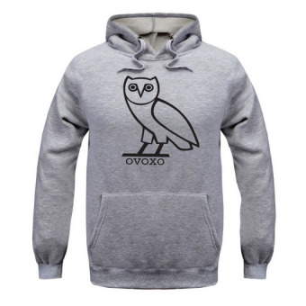 Girlhood Men's leisure owl Hoodie Grey - intl  