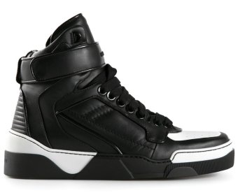 Givenchy Tyson Black & White High Top Sneakers BM08000811 - Sepatu Pria - Hitam  