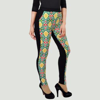 GLM - Slim Fit Pants - Mix Motif - Abstrak Hijau  