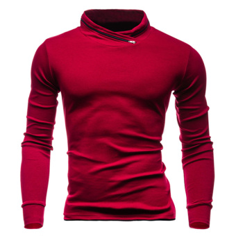Gracefulvara Men's Slim Pullover Hoodie Winter Warm Hooded Sweatshirt Coat Sweater Outwear - Red - intl  