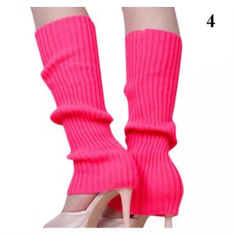 Gracefulvara Winter Women Winter Warm Crochet Knit High Knee Leg Warmers Leggings Boot Socks Slouch - Black - intl  