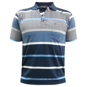 Grass Men's Kaos Polo Shirt Liris Cross Lane 8142 Biru  