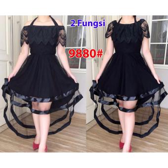 Grosir Dress-Dress 9880 Black  