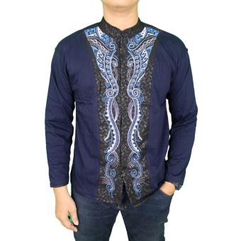 Gudang Fashion - Baju Koko Lebaran Muslim - Biru Dongker  