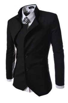 Gudang Fashion - Casual Slimfit Men Korean Style Blazer - Hitam  