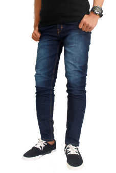 Gudang Fashion - Celana Jeans Pria - Biru Tua  