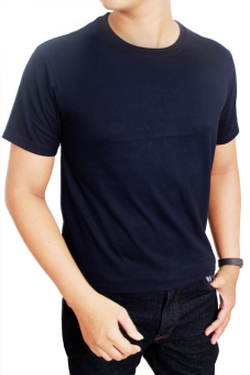 Gudang Fashion - Kaos Polos Pendek Pria O-Neck - Biru Navy  